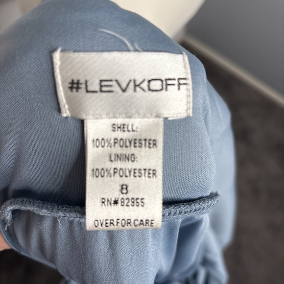 Bill Levkoff SAMPLE Halter Dress Women's 8 Blue Bridesmaid Prom Formal - Picture 13 of 14